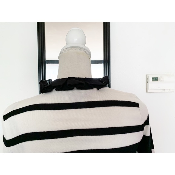 Twelve by Twelve Black off White Striped Cardigan Size XS - Picture 6 of 10